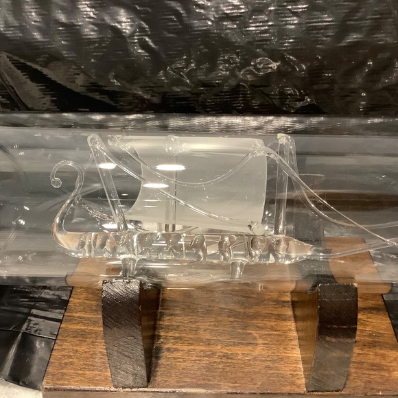 Hand Blown Mayflower Glass Collection Ship in a Bottle Pillar Egipcio - Picture 4 of 5